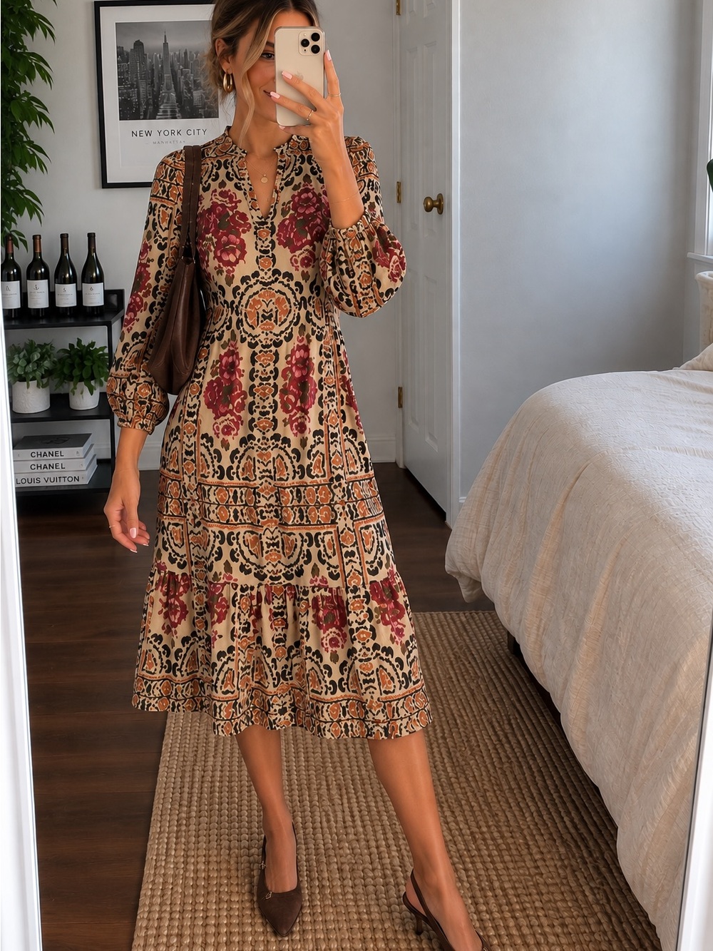 A Loves A Vintage Floral Midi Dress XS NWT | Boho Multi-Season